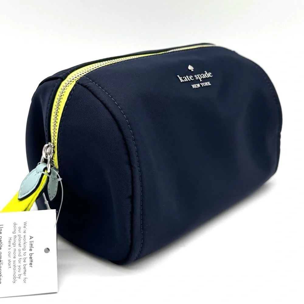 Kate Spade Chelsea Colorblock Medium Cosmetic Case Blazer Blue - Picture 4 of 7